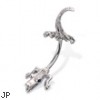 Crocodile belly button ring