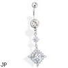 Dangle Square Belly Ring