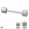 Dice straight barbell, 14 ga