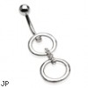 Double Hoop Dangling Belly Ring
