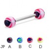 Eye ball straight barbell, 14 ga