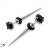 Fake Tapers with black gem