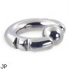 Fancy 2 notch captive bead ring, 4 ga