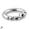 Fancy 2 notch captive bead ring, 6 ga