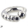 Fancy 4 notch captive bead ring, 2 ga