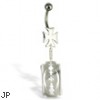 Fancy razor belly button ring