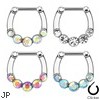 Five Gems 316L Surgical Steel Bar Septum Clicker