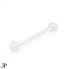 Flexible Bioplast Straight Barbell Retainer, 14 Ga