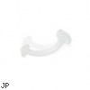 Flexible navel piercing retainer, 14 ga