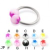 Flower ball circular barbell, 14 ga