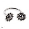 Flower circular barbell, 16 ga