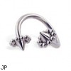 Flower cone spiral barbell, 12 ga