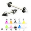 Flower cone straight barbell, 14 ga