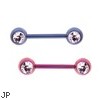 Front Facing Gem Nipple Bar - Single Or Pair