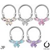 Gemmed Butterfly Surgical Steel Septum Clicker