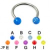 Glitter ball circular barbell, 16 ga