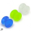 Glow in the Dark acrylic saddle plug, 0 ga