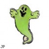 Glow-in-the-dark ghost reversed belly ring