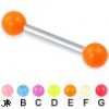 Glow-in-the-dark straight barbell, 12 ga