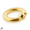 Gold Tone captive bead, 6 ga