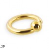 Gold Tone captive bead, 8 ga