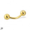 Gold Tone curved barbell, 14 ga