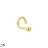 Gold Tone nose screw with ball, 18 ga