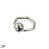 Hexagon captive bead ring, 16 ga