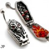 Hinged openable coffin belly ring