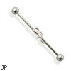 Industrial Barbell with Lizard, 14ga