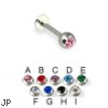 Jeweled ball labret, 16 ga