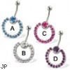 Jeweled door knocker navel ring