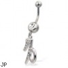 Jeweled Zodiac Belly Button Ring, Capricorn