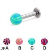 Labret with acrylic checkered ball, 12 ga