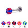 Labret with balloon ball, 12 ga