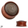 Lattice Pattern Antique Rose Wood Saddle Fit Plug