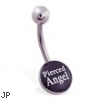 Logo belly button ring "Pierced Angel"