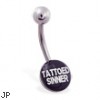 Logo belly button ring "TATTOOED SINNER"