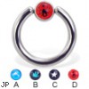 Logo captive bead ring, 10 ga