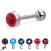 Logo tongue ring, 12 ga