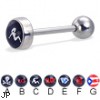 Logo tongue ring, 14 ga