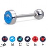 Logo tongue ring, 14 ga