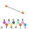 Long barbell (industrial barbell) with beach balls, 14 ga