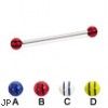 Long barbell (industrial barbell) with double striped balls, 12 ga