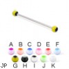 Long barbell (industrial barbell) with panda balls, 14 ga