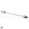 Long barbell (industrial barbell) with spikes, 14 ga