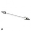 Long barbell (industrial barbell) with spikes, 16 ga