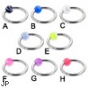 Marble ball captive bead ring, 14 ga