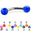 Marble ball curved barbell, 10 ga