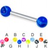 Marble ball straight barbell, 12 ga